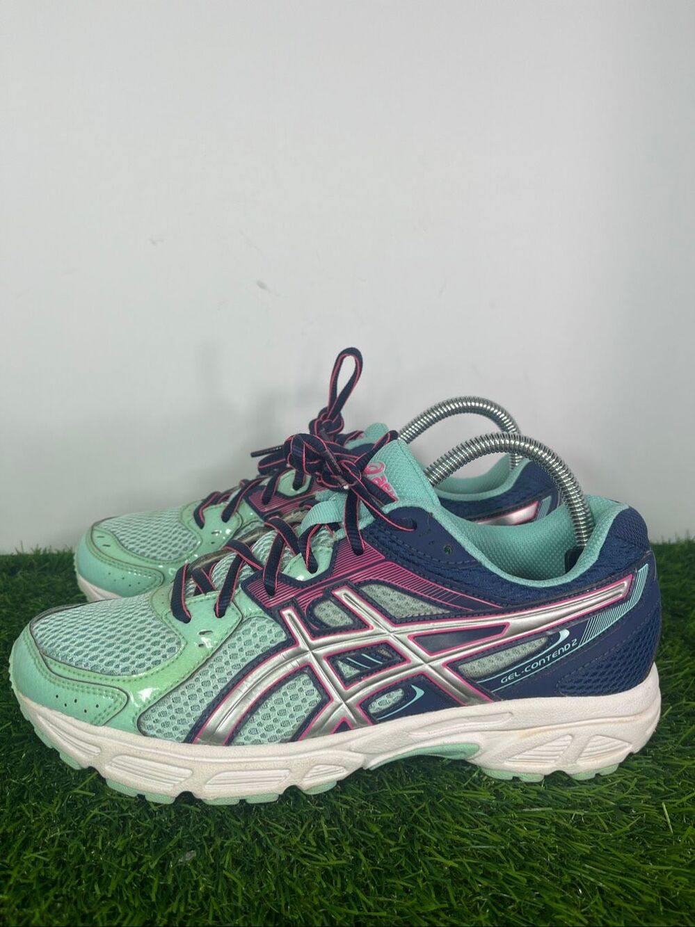 Asics Gel-Contend 2 Women's Shoes Ice Blue/Silver/Pink size 8.5